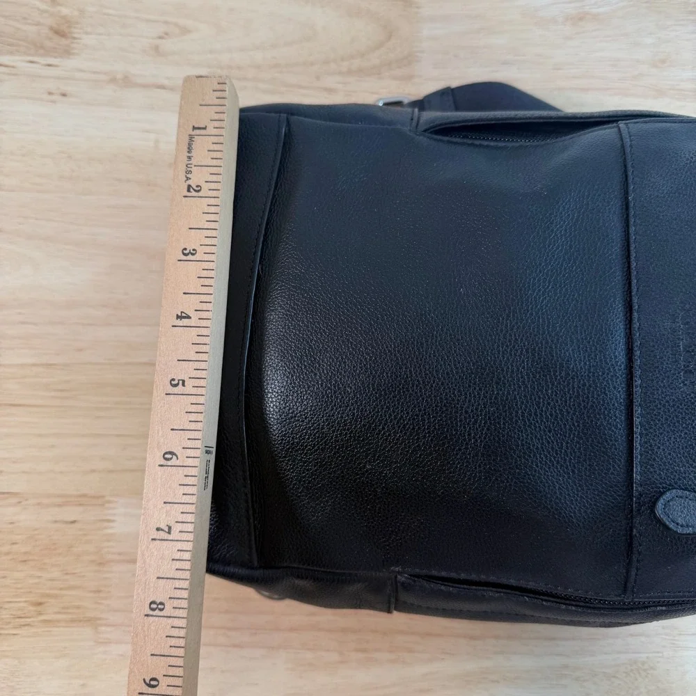 Coach Charles Sling Pack Black Leather Backpack F54770 Shoulder Crossbody Bag